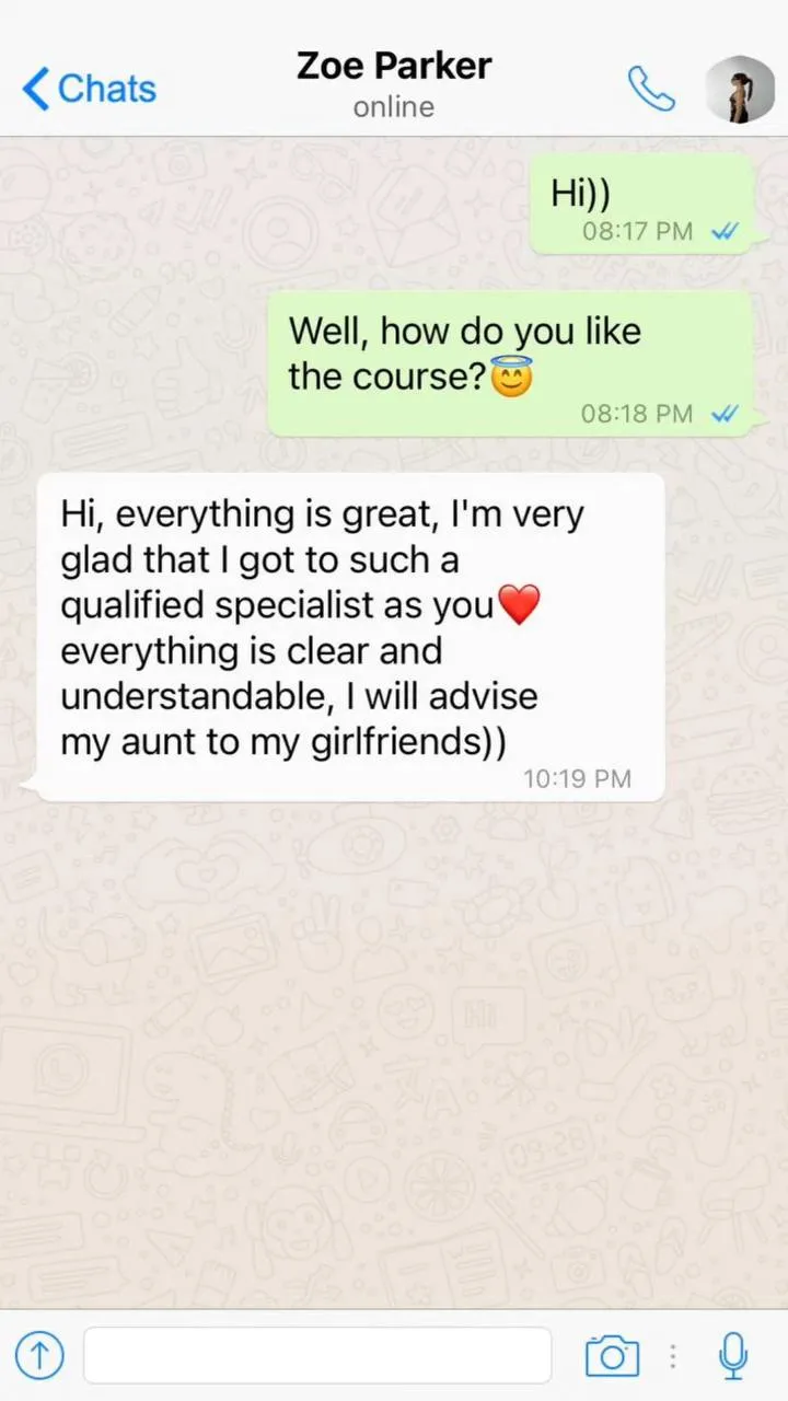 Student chat review, beauty courses by Aida Khazieva
