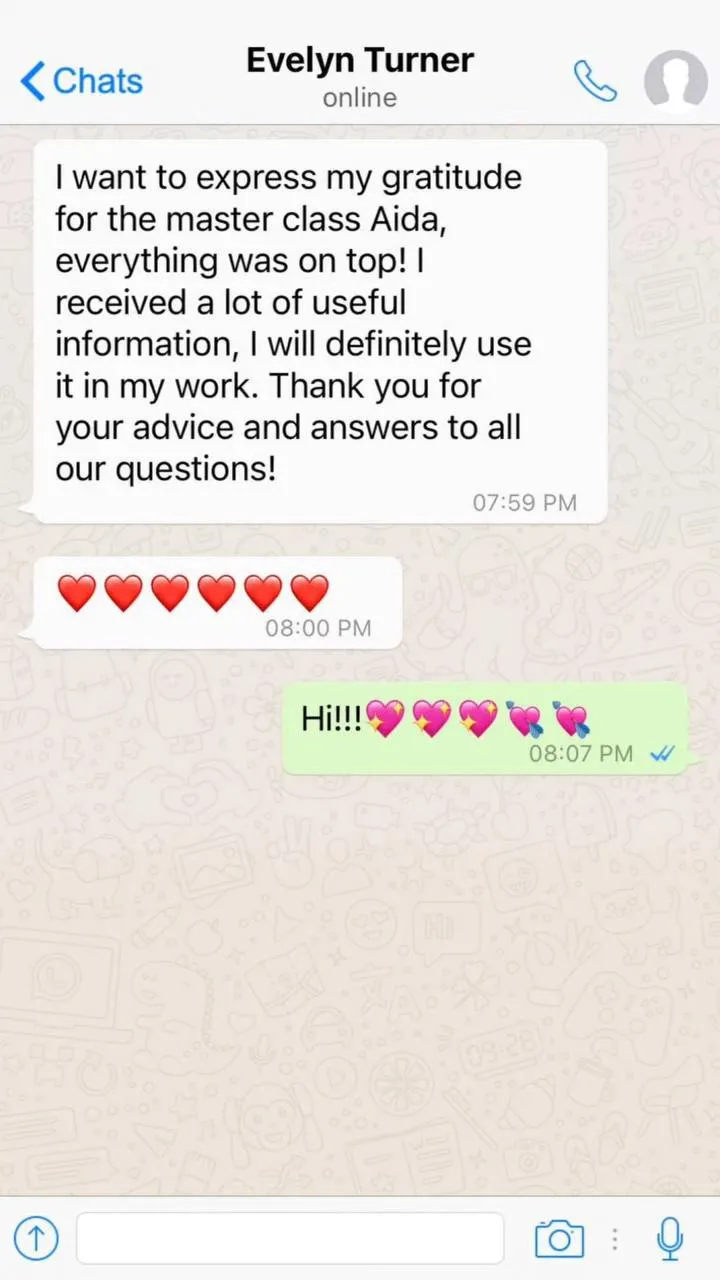 Student chat review, beauty courses by Aida Khazieva