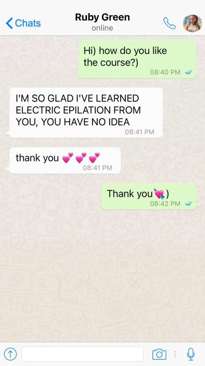 Student chat review 1, beauty courses by Aida Khazieva