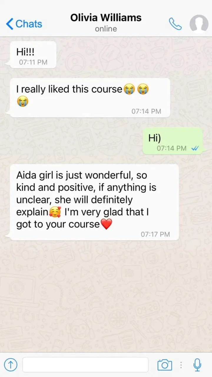 Student chat review 4, beauty courses by Aida Khazieva